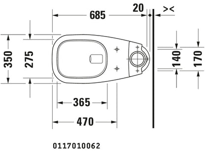 Duravit D-Code Two-piece toilet