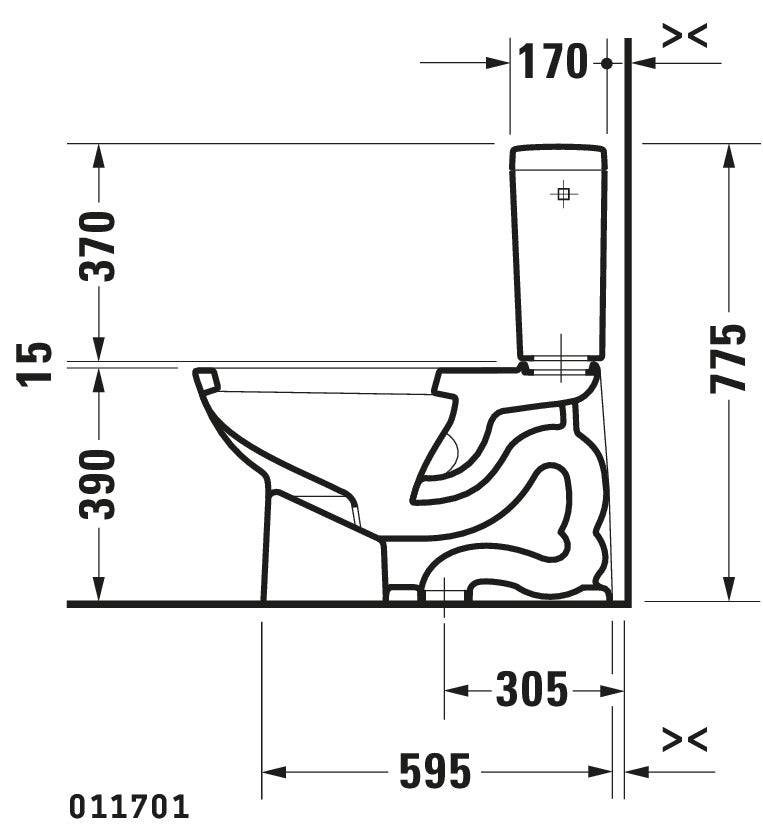 Duravit D-Code Two-piece toilet