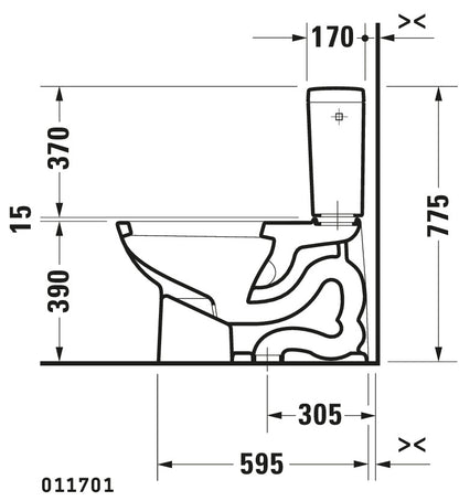 Duravit D-Code Two-piece toilet