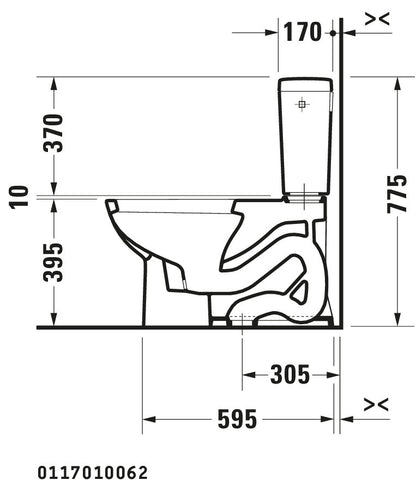 Duravit D-Code Two-piece toilet