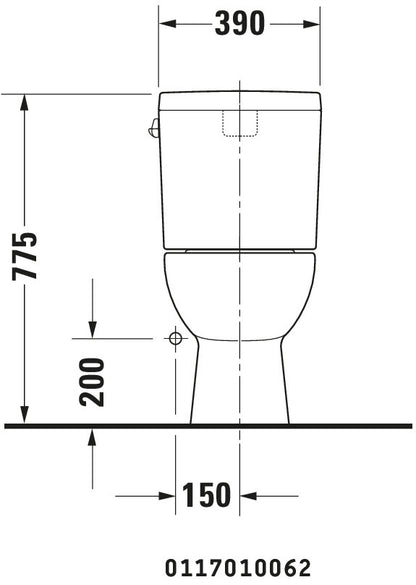 Duravit D-Code Two-piece toilet