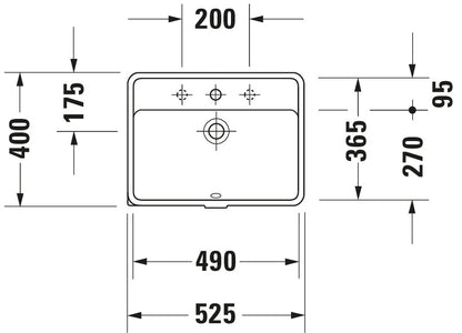 Duravit Starck 3 Built-in basin