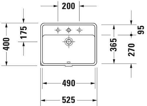Duravit Starck 3 Built-in basin