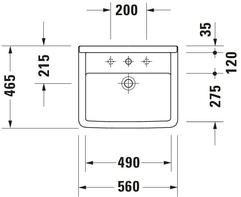 Duravit Starck 3 Built-in basin