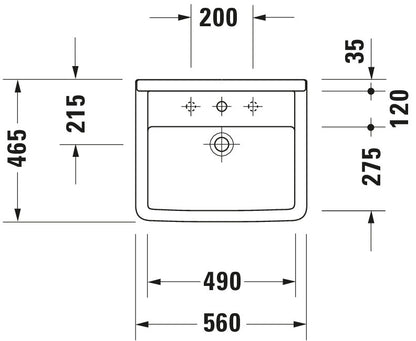 Duravit Starck 3 Built-in basin