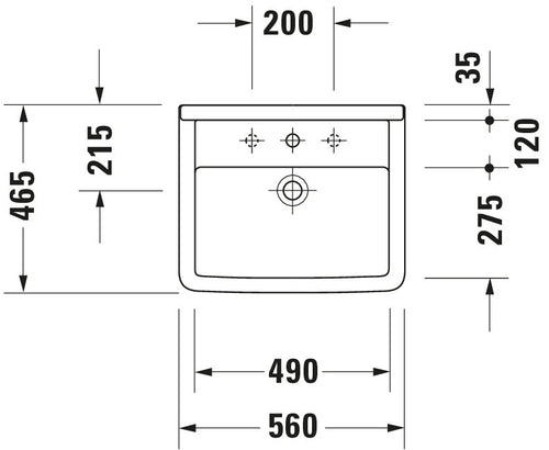Duravit Starck 3 Built-in basin