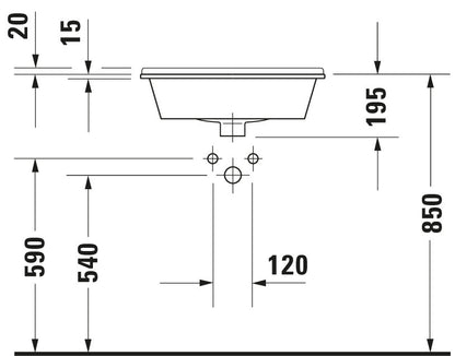 Duravit Starck 3 Built-in basin