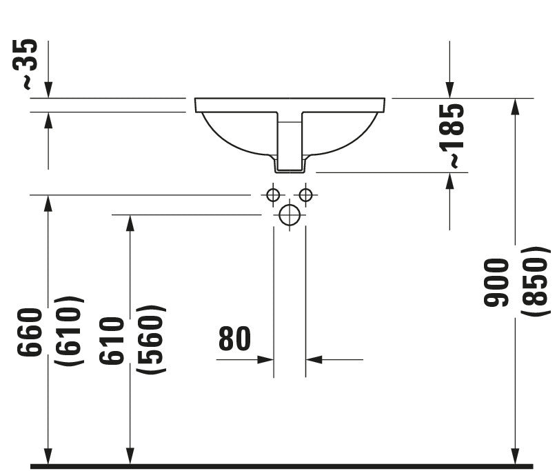 Duravit Starck 3 Built-in basin