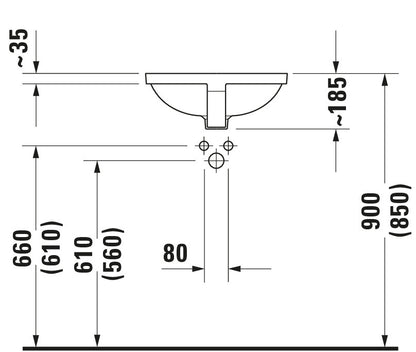 Duravit Starck 3 Built-in basin