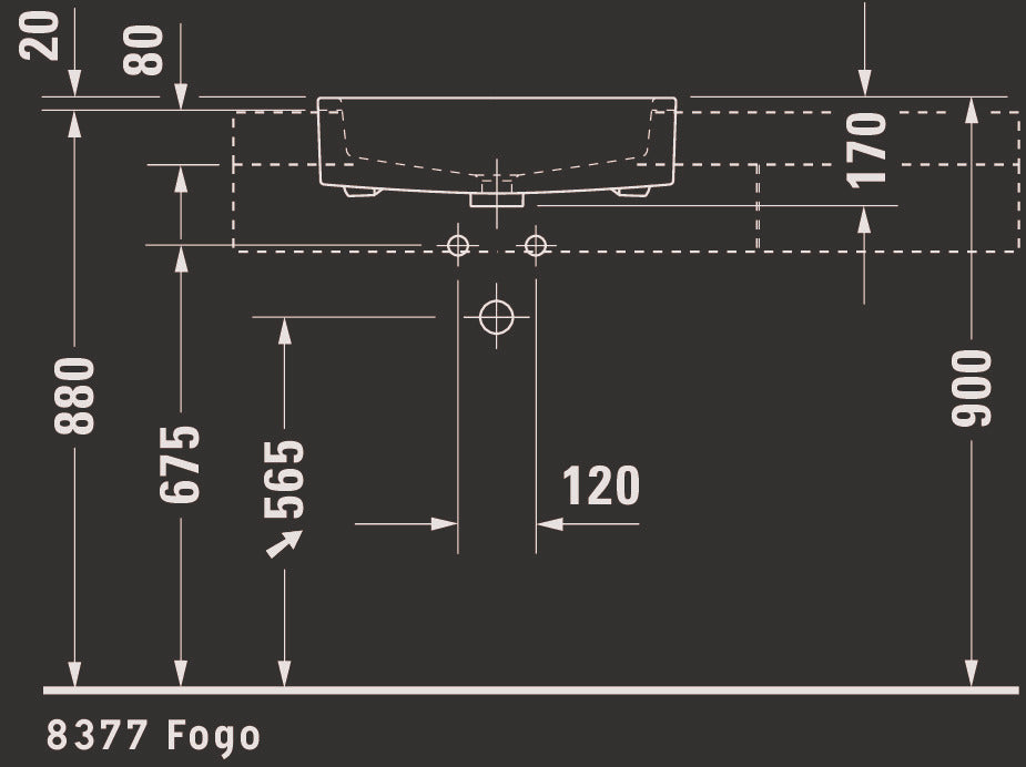 Duravit Vero Semi-recessed washbasin
