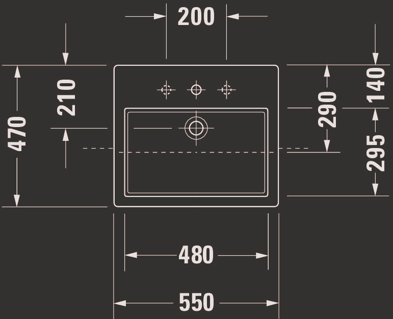 Duravit Vero Semi-recessed washbasin
