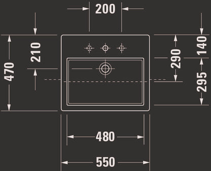 Duravit Vero Semi-recessed washbasin
