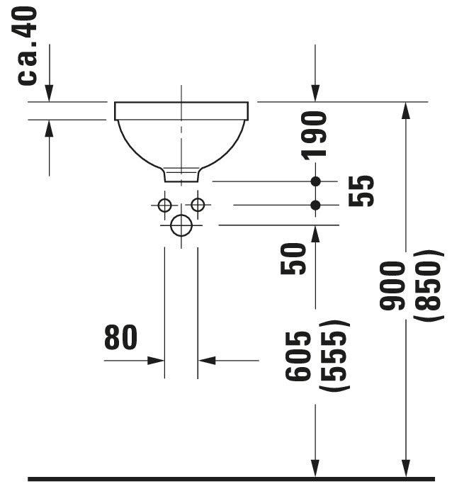 Duravit Architec Built-in basin