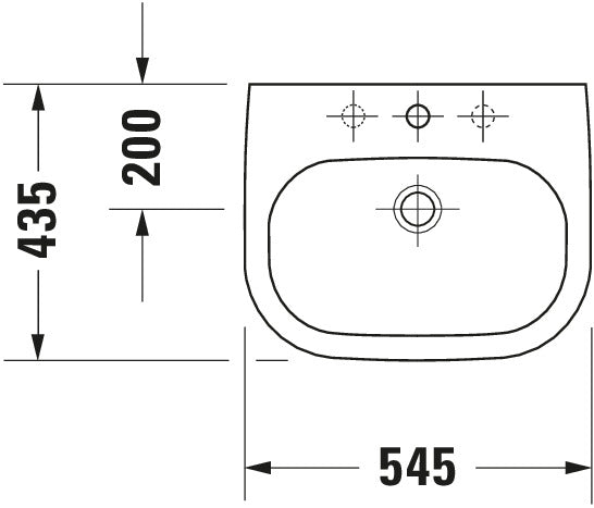 Duravit D-Code Built-in basin