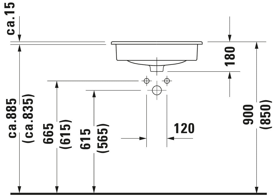 Duravit D-Code Built-in basin