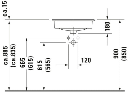 Duravit D-Code Built-in basin