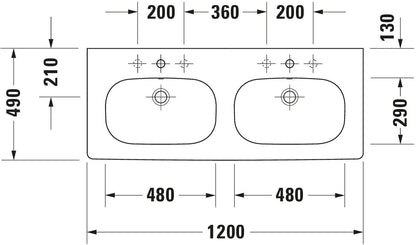 Duravit D-Code Double washbasin