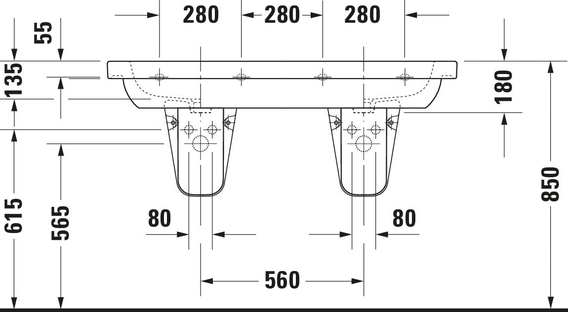 Duravit D-Code Double washbasin