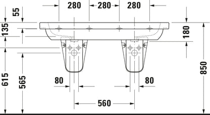 Duravit D-Code Double washbasin