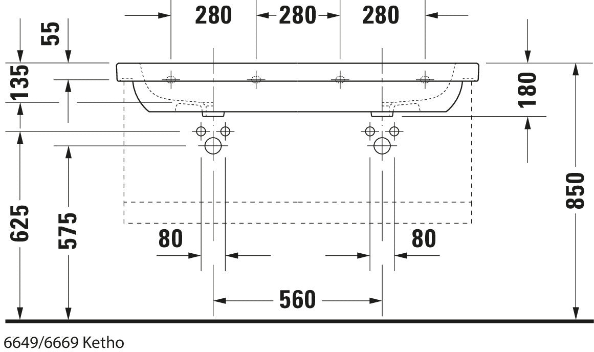 Duravit D-Code Double washbasin