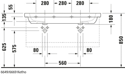 Duravit D-Code Double washbasin