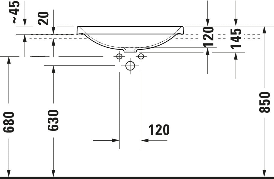 Duravit D-Neo Built-in basin