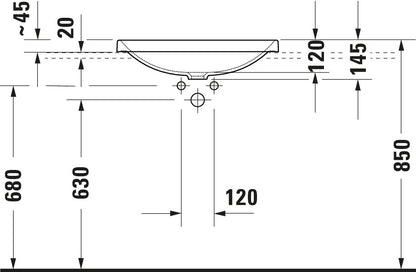 Duravit D-Neo Built-in basin