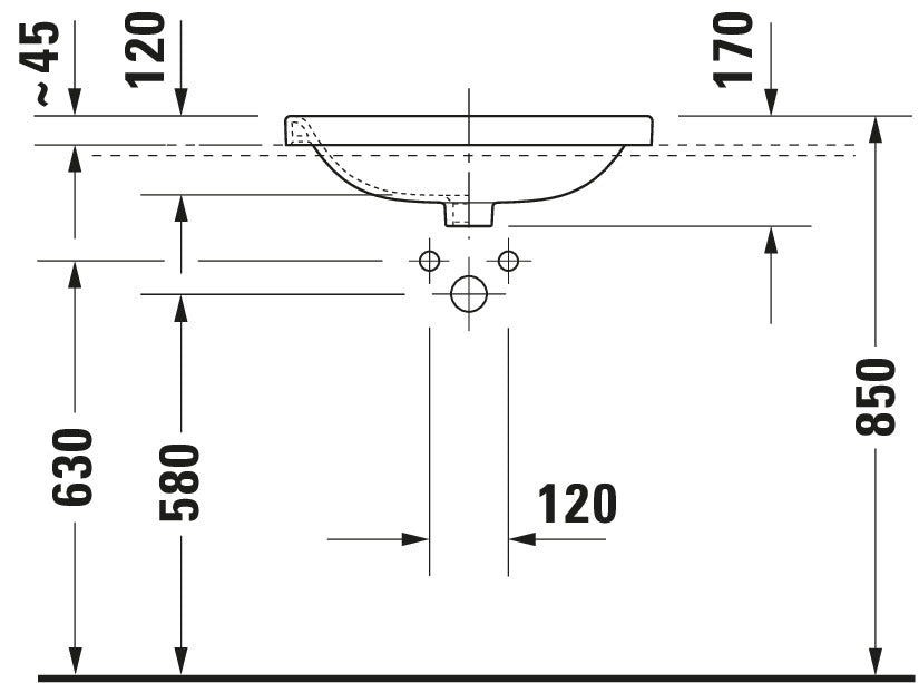 Duravit DuraStyle Built-in basin