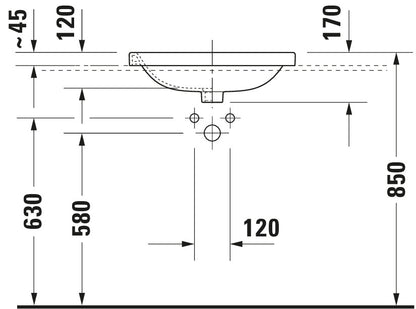 Duravit DuraStyle Built-in basin