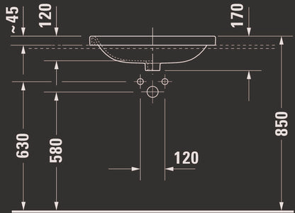 Duravit DuraStyle Built-in basin