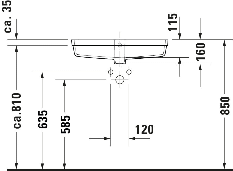 Duravit Vero Air Built-in basin