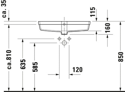 Duravit Vero Air Built-in basin