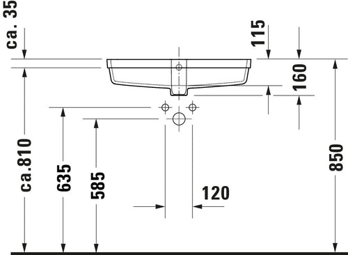 Duravit Vero Air Built-in basin