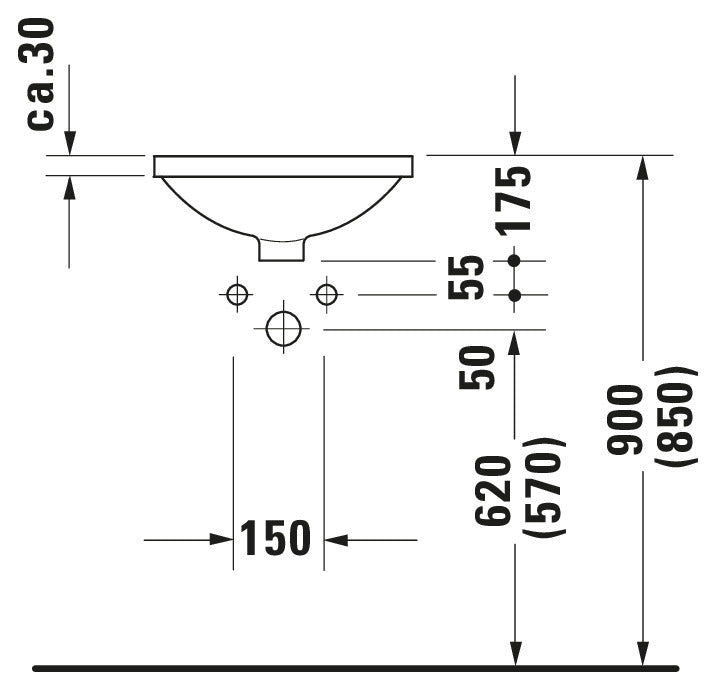 Duravit Architec Built-in basin