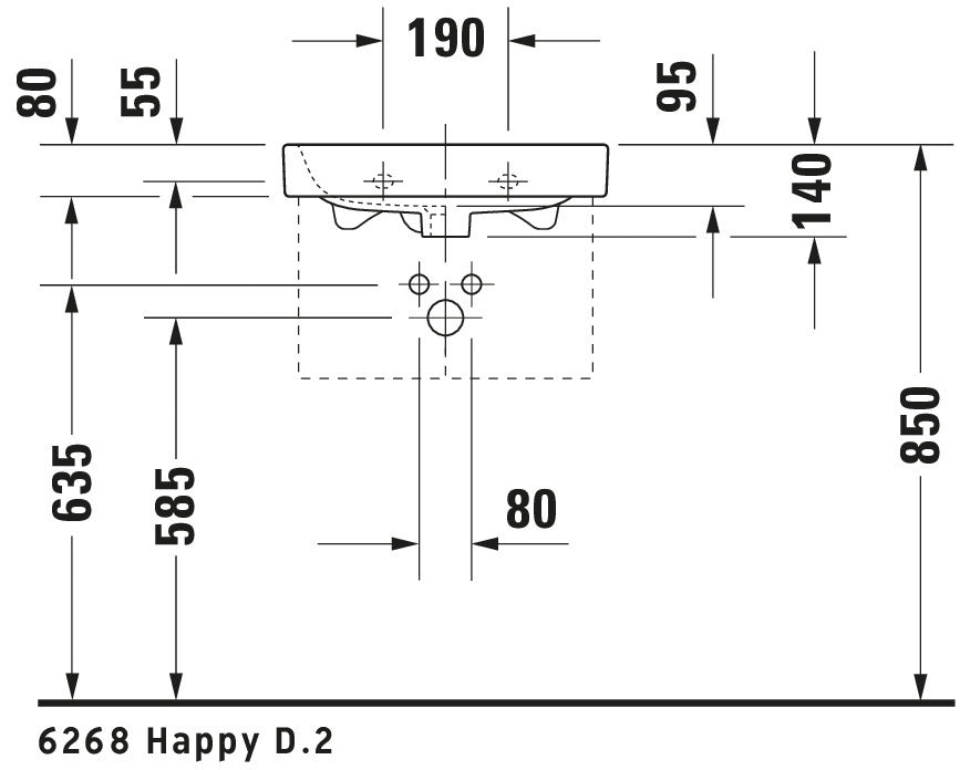 Duravit Happy D.2 Hand basin