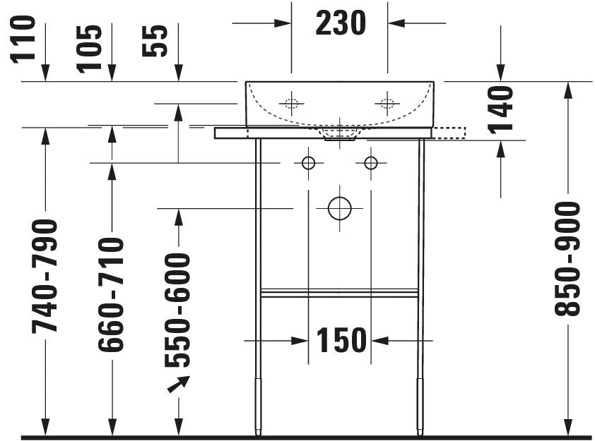 Duravit DuraSquare Metal console