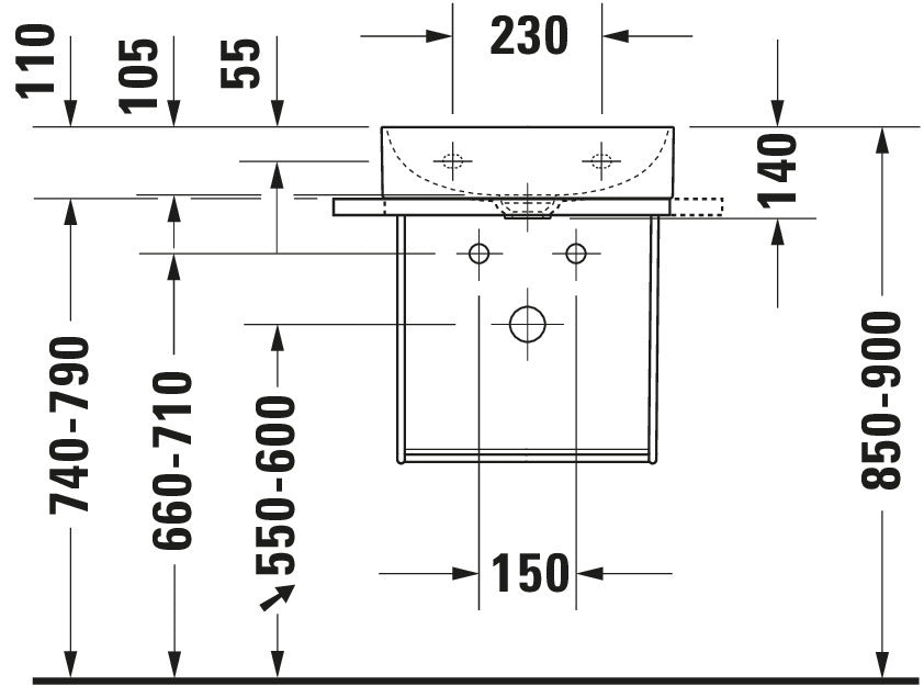 Duravit DuraSquare Metal console
