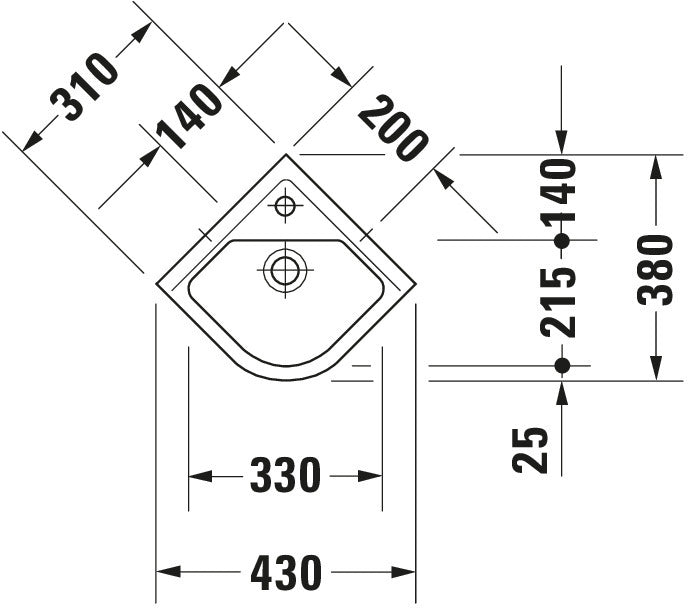 Duravit Starck 3 Corner Basin