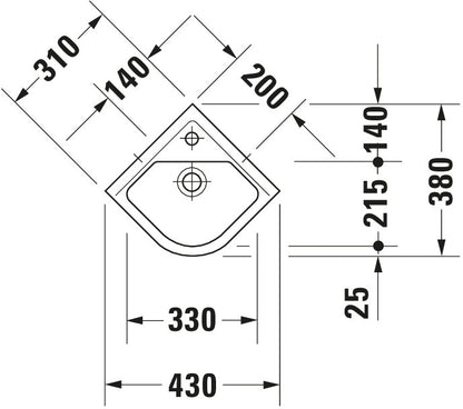 Duravit Starck 3 Corner Basin