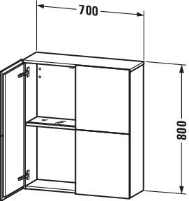 Duravit L-Cube Semi-tall cabinet