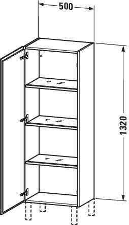 Duravit L-Cube Semi-tall cabinet