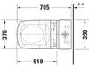 Duravit DuraStyle Two piece toilet for shower toilet seat