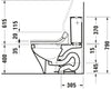 Duravit DuraStyle Two piece toilet for shower toilet seat
