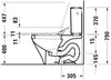 Duravit DuraStyle Two piece toilet for shower toilet seat