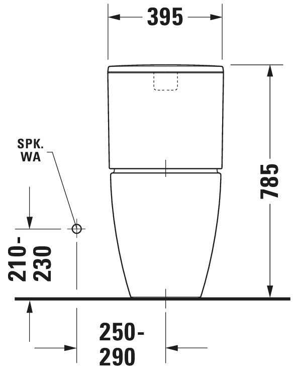 Duravit ME by Starck Two-piece toilet Bowl Only