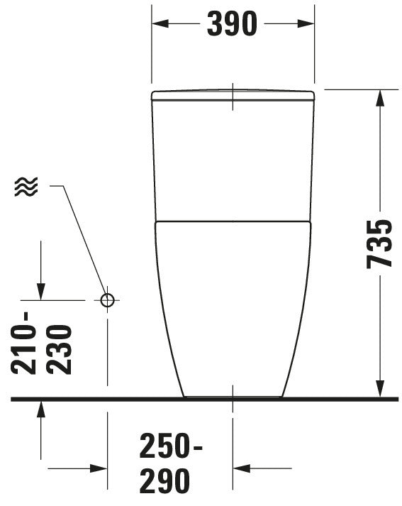 Duravit ME by Starck One-piece toilet without seat #217301