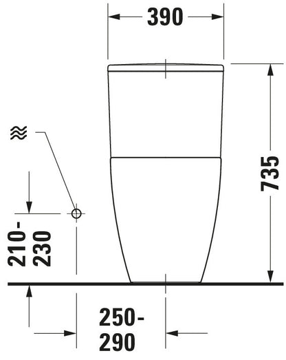 Duravit ME by Starck One-piece toilet without seat #217301