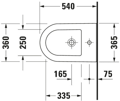 Duravit Darling New Wall-mounted bidet