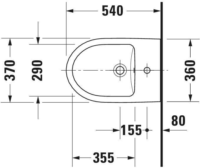 Duravit Duravit No.1 Wall-mounted bidet