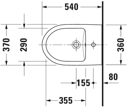 Duravit Duravit No.1 Wall-mounted bidet